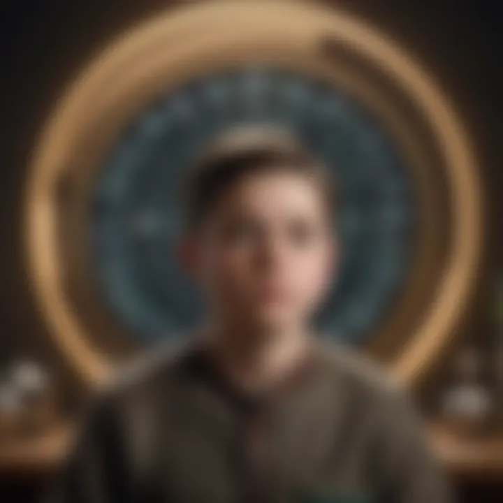 Young Sheldon character contemplating quantum physics theories