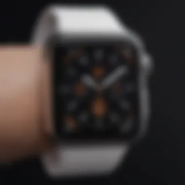 Apple Watch demonstrating custom watch faces