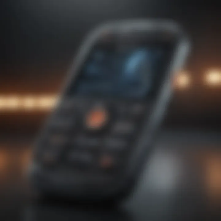 Innovative feature phone design with futuristic elements