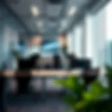 Modern office setup with mesh WiFi network