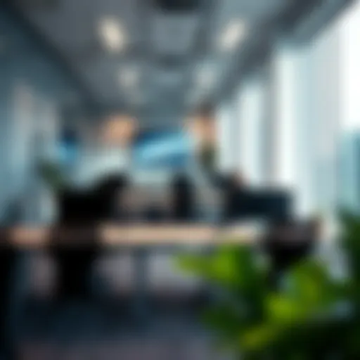 Modern office setup with mesh WiFi network