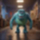 Animated characters from Monster Inc on Disney Plus