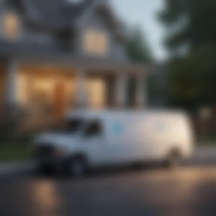 Walmart delivery van parked near a house