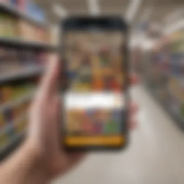 Smartphone displaying Walmart grocery app