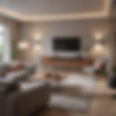 Smart Living Room Setup A modern living room equipped with smart devices