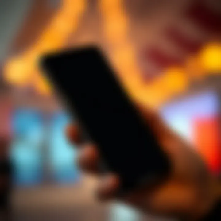 Showcasing the Display of a Budget-Friendly Smartphone Close-up of a budget-friendly smartphone showcasing its display