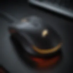 Top Hyper X gaming mouse with RGB lighting features