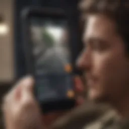 A user navigating recovery software on an iPhone