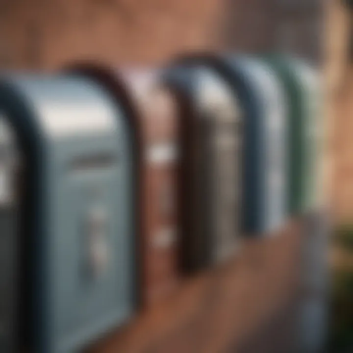 Illustration of various types of privacy mailboxes