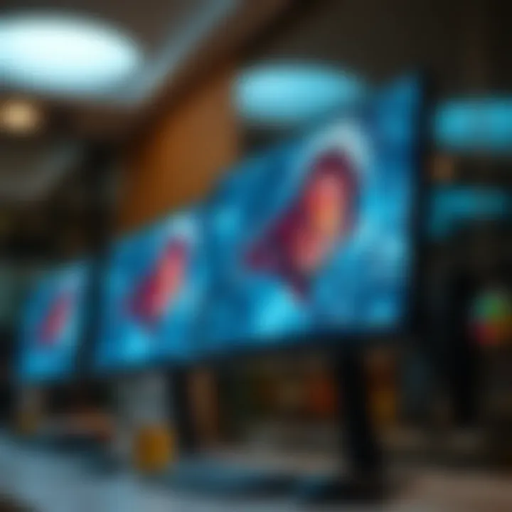 A futuristic concept of an advanced display technology, hinting at the future of computer monitors.