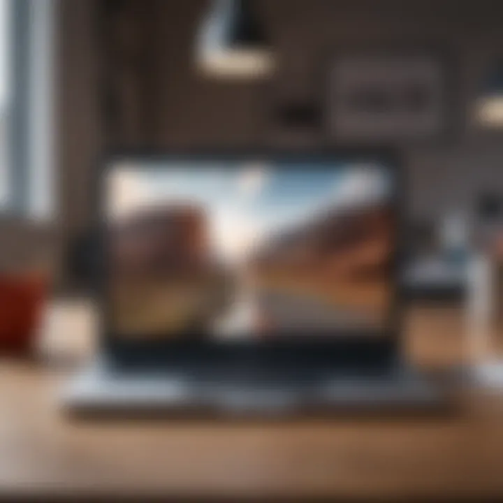 A sleek Google Chromebook on a modern desk setup