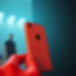 Elegant design of the iPhone SE showcasing its compact form