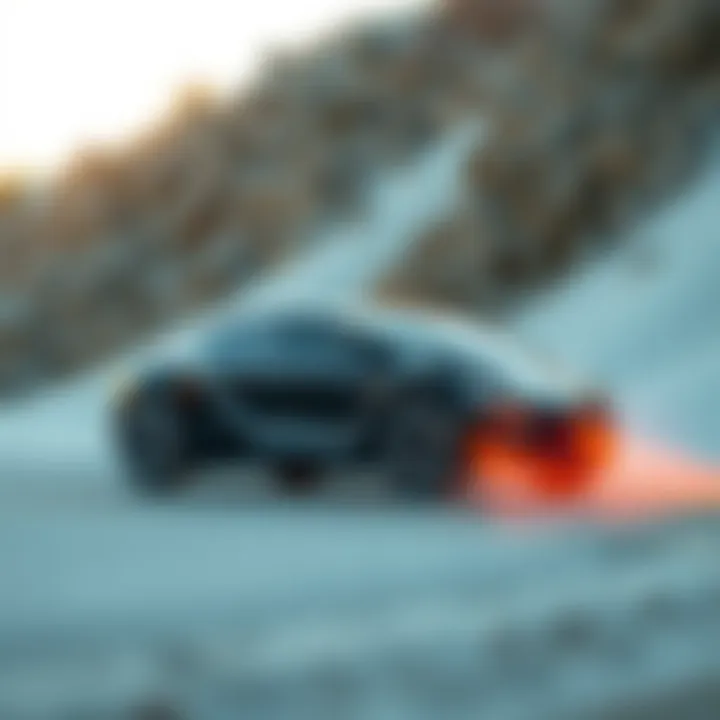 An illustration showing the car's eco-friendly technology