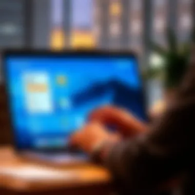 Enhancing Productivity with the MacBook Pro Touch Screen User interacting with MacBook Pro touch screen demonstrating productivity features