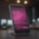 Modern smartphone showcasing T-Mobile $3 pay as you go plan