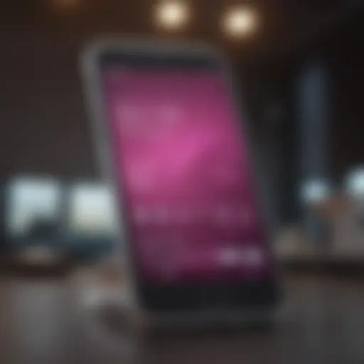 Modern smartphone showcasing T-Mobile $3 pay as you go plan