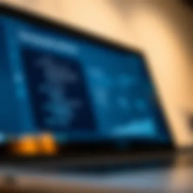 Close-up of laptop specifications on a screen