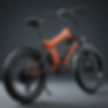 Technical specifications of folding electric bikes displayed