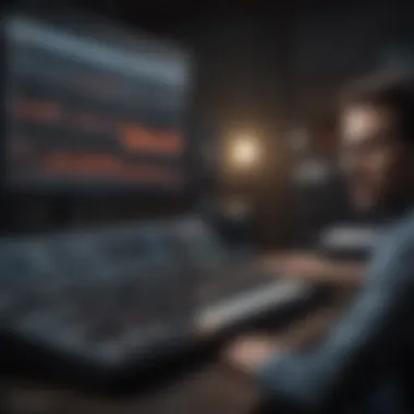Professional Applications of Free Sound Editors Illustration depicting audio editing in a professional setting