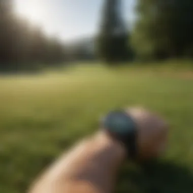 Garmin watch tracking golfer's shots with accuracy on a golf course