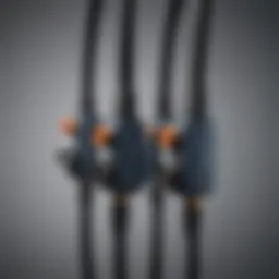 Detailed view of HTC cable connectors