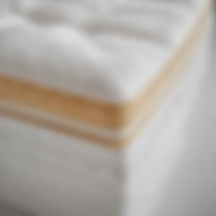 Close-up of IKEA Minnesund mattress layers