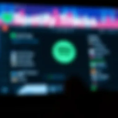 Spotify Interface for Personal Tracks Visual representation of Spotify's interface showing personal tracks integration