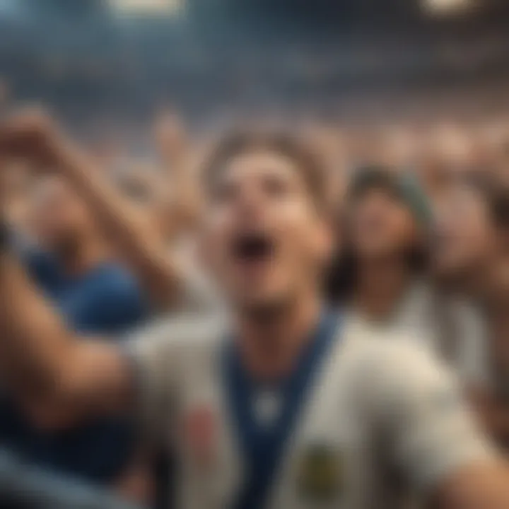 Excited Fans Cheering at the Stadium