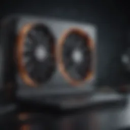 High-performance laptop showcasing advanced cooling system.