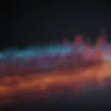 Abstract colorful music waves visualization