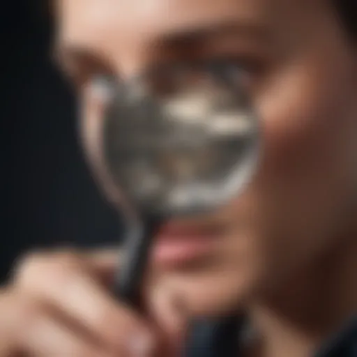 Illustration of a magnifying glass revealing hidden information