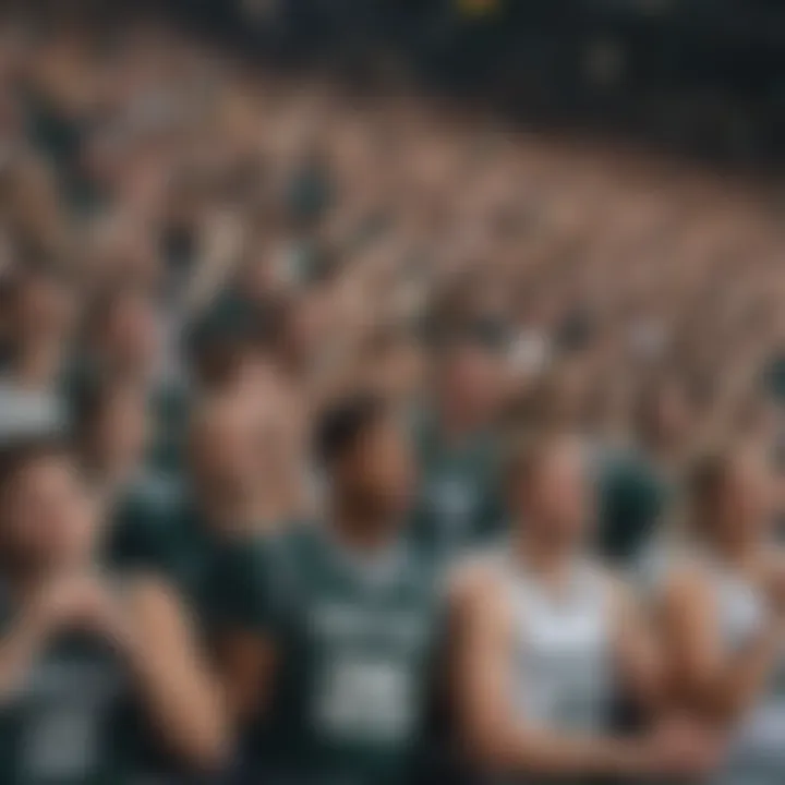 Michigan State basketball game crowd cheering