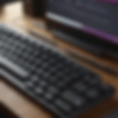 Macbook keyboard with Microsoft Teams logo