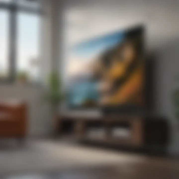 Modern 50-inch flat screen TV with sleek design