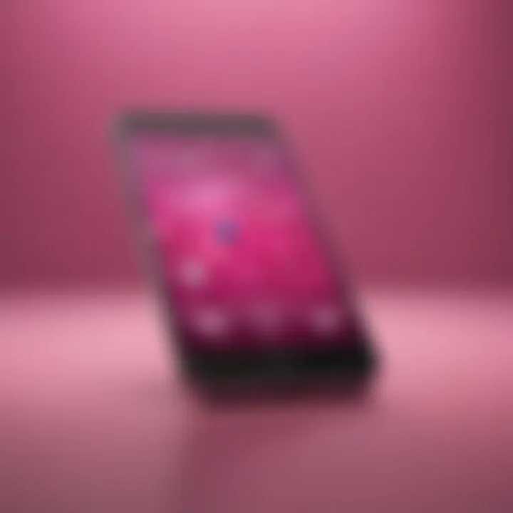 Modern smartphone showcasing T-Mobile Magenta plan pricing