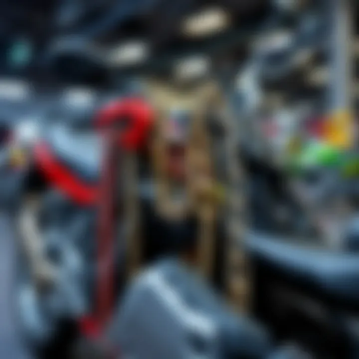 Variety of Security Chains for Motorcycles Different types of motorcycle security chains displayed