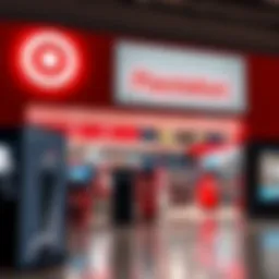 Target store exterior showcasing gaming section