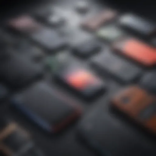 Visual representation of various phone models available for contract upgrade