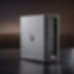 Sleek design of an 8TB external hard drive