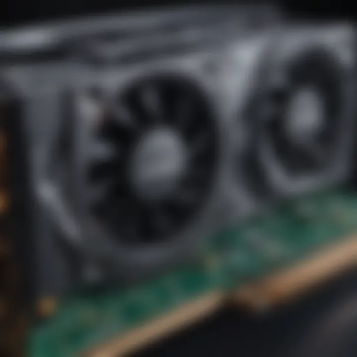 Close-up of advanced graphics card for virtual reality