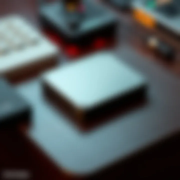 Advanced technology features highlighted in an external hard drive