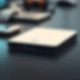 A high-capacity external hard drive showcasing sleek design