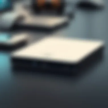 A high-capacity external hard drive showcasing sleek design