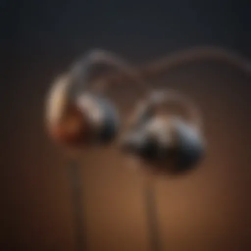 High-quality in-ear headphones showcasing sound isolation features