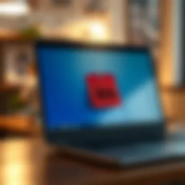 Budget-Friendly Laptop Option A budget-friendly laptop with a price tag displayed
