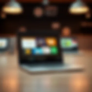 Educational Applications on Screen A laptop showcasing multiple educational applications on screen