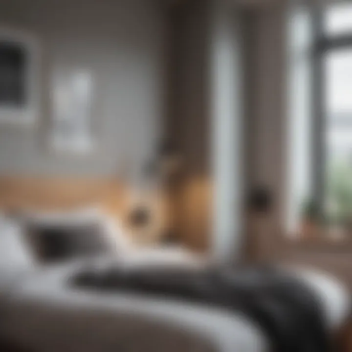 Smart Thermostat Technology in Bedroom Setting