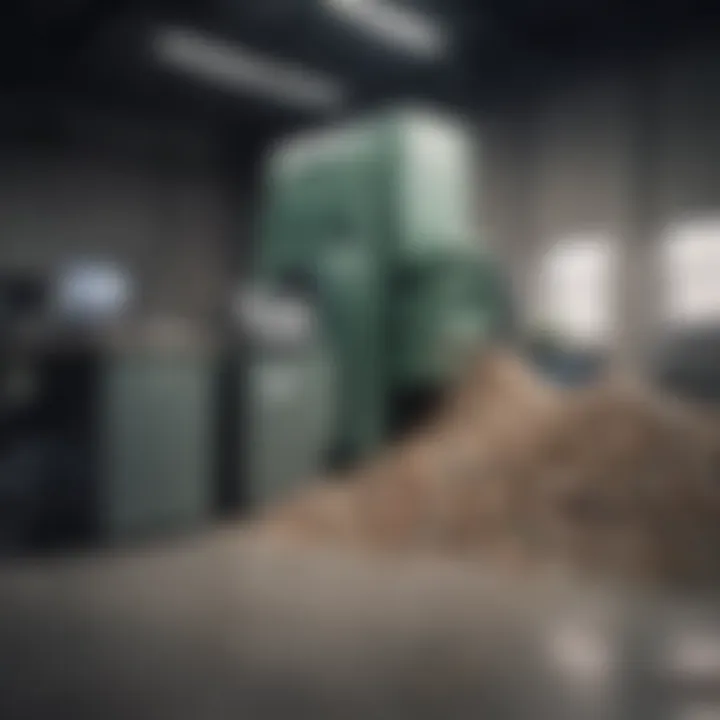 Paper crusher machine in a modern office environment supporting eco-friendly practices