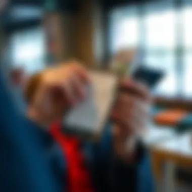 User Selection of Paperwhite 10th Generation Case User selecting the perfect case for Paperwhite 10th Generation based on style and functionality