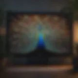 TV screen with Peacock logo